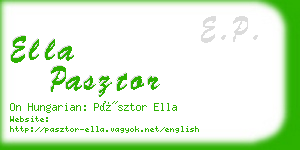 ella pasztor business card